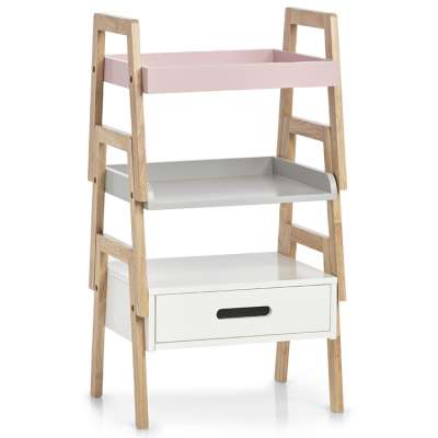 Cheap Real Benefit Shoes Rack Home Ladder 3 Tier Wooden Shelf