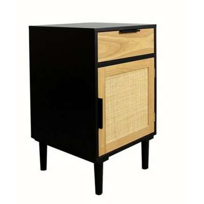 Multi-Function Floor Simple Living Solid Wood Rattan Cabinet